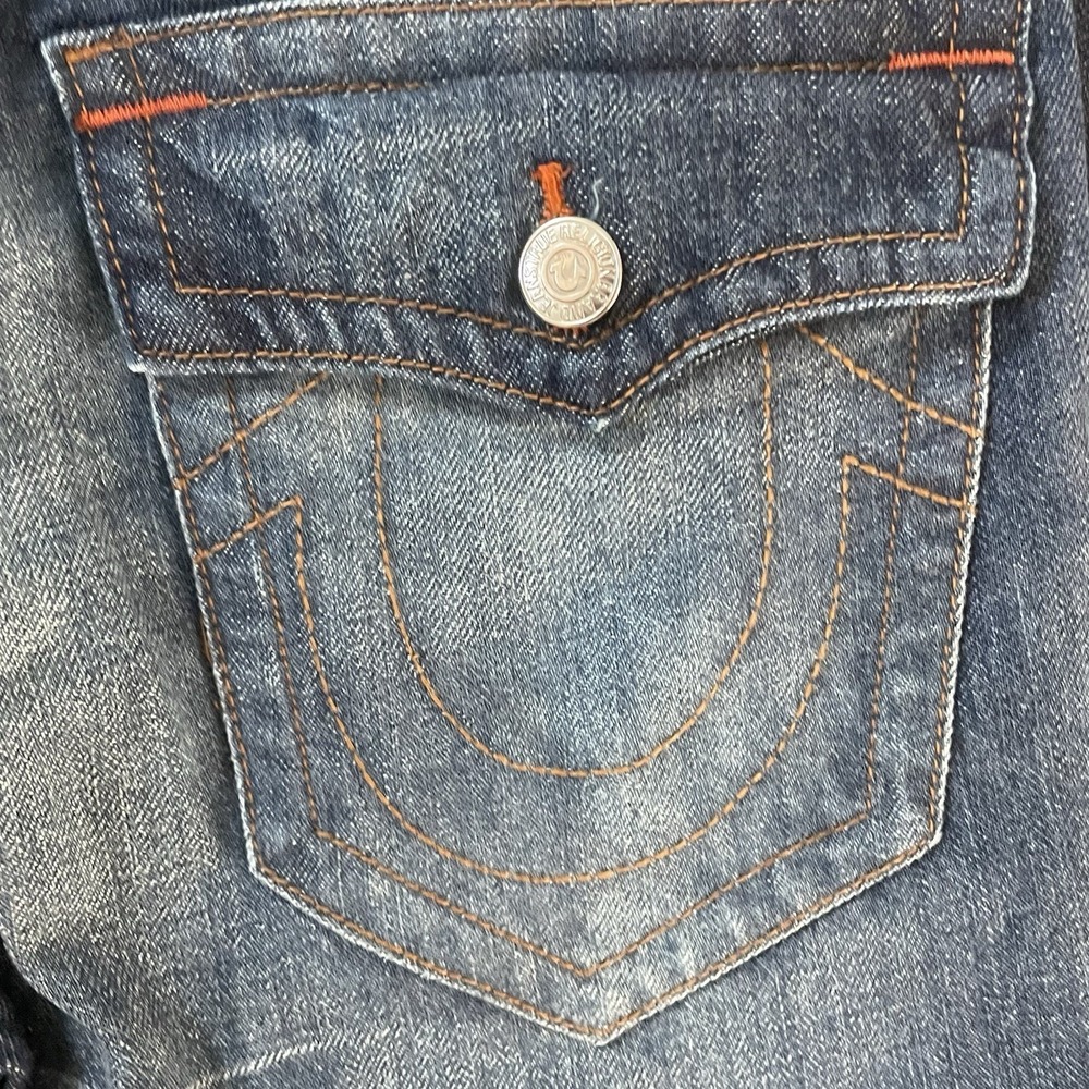 True Religion Denim Jeans Ricky Straight With Flaps 32x34 Excellent! - Picture 4 of 10